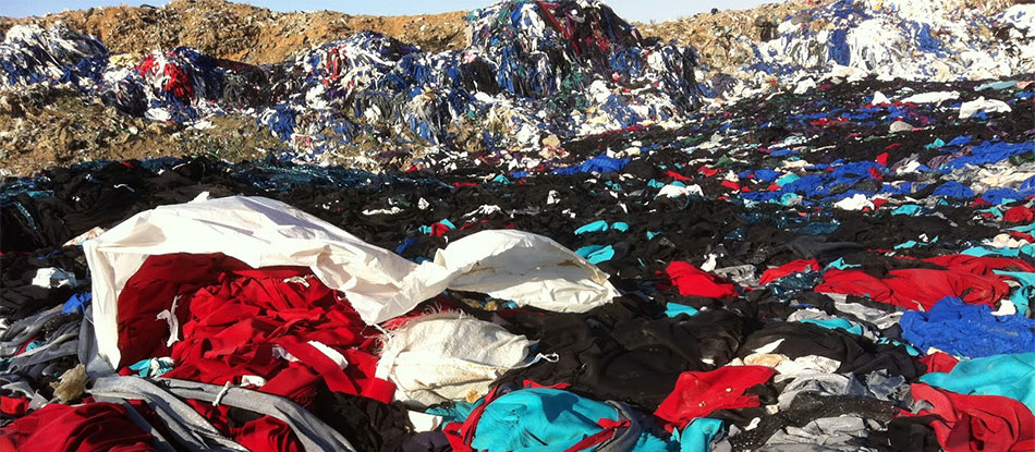 Textile landfill in Syria
